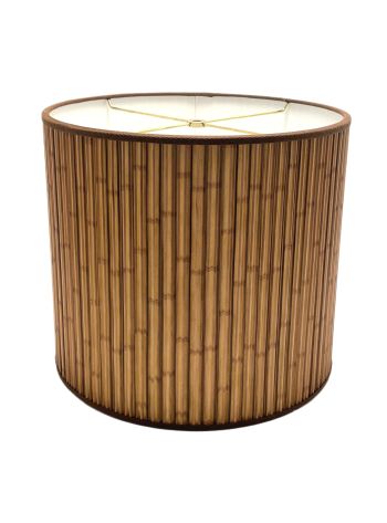 16 x 16 x16 Cylinder Wood Stick Faux Bamboo Lampshade
