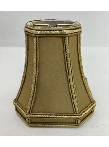 Cut Corner Square Lampshade with Gallery 3x3-5.5x5.5-6 Gold