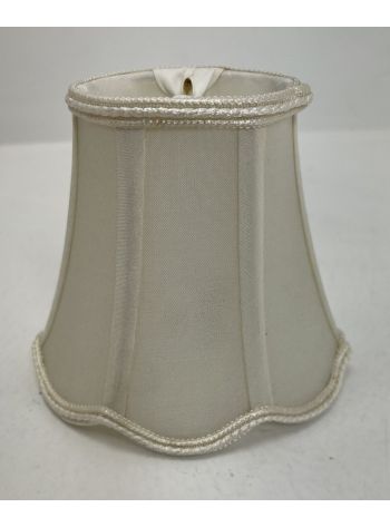 Scalloped Oval Bell Lampshade 2.5x3-4.25x5.25-4.5 Sand