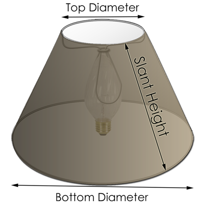 Designer Off White FenchelShades.com Lampshade 4 Top Diameter x 8 Bottom Diameter x 6 Slant Height with Clip-On Attachment for Standard Edison-Style Lightbulb 