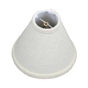 2.5 x 7 x 5.5 Round Lampshade with Nickel Flame Clip Attachment