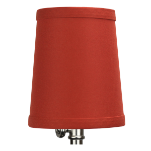 4 x 5 x 6.5 Round Lampshade with Nickel Bulb Clip Attachment