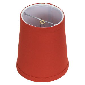 4 x 5 x 6 Round Lampshade with Nickel Flame Clip Attachment