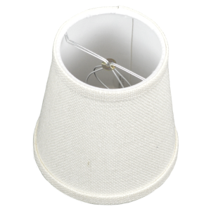 4 x 5.5 x 6 Round Lampshade with Nickel Bulb Clip Attachment