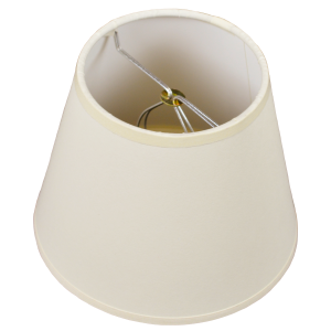 4 x 6 x 5 Round Lampshade with Nickel Bulb Clip Attachment