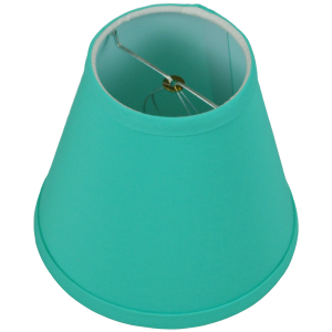 4 x 7 x 6.5 Round Lampshade with Nickel Bulb Clip Attachment