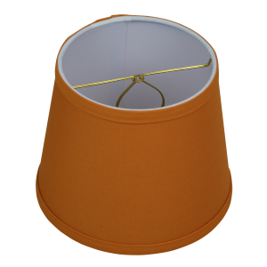 6 x 8 x 6.5 Round Lampshade with Brass Bulb Clip Attachment