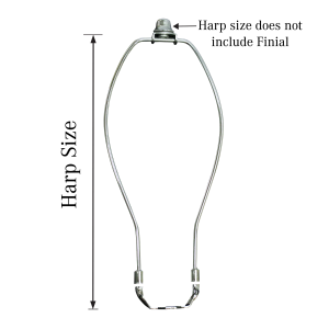 Lampshade Harp with Finial - Nickel