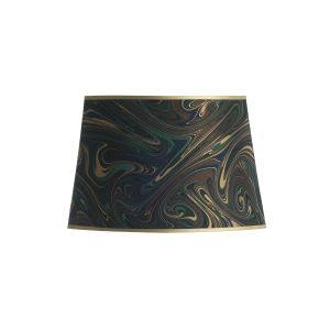 8 x 10.5 / 9.5 x 13 / 9 Chipped Oval Black Gold Green Blue Brown Marble Bookpaper Lampshade