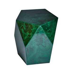 Faux Malachite Stools or Side Tables