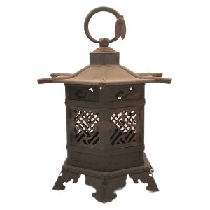 Cast Iron Reticulated Pagoda Lantern with Locust 