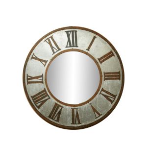 Large Antique Clock Face with Mirror Center